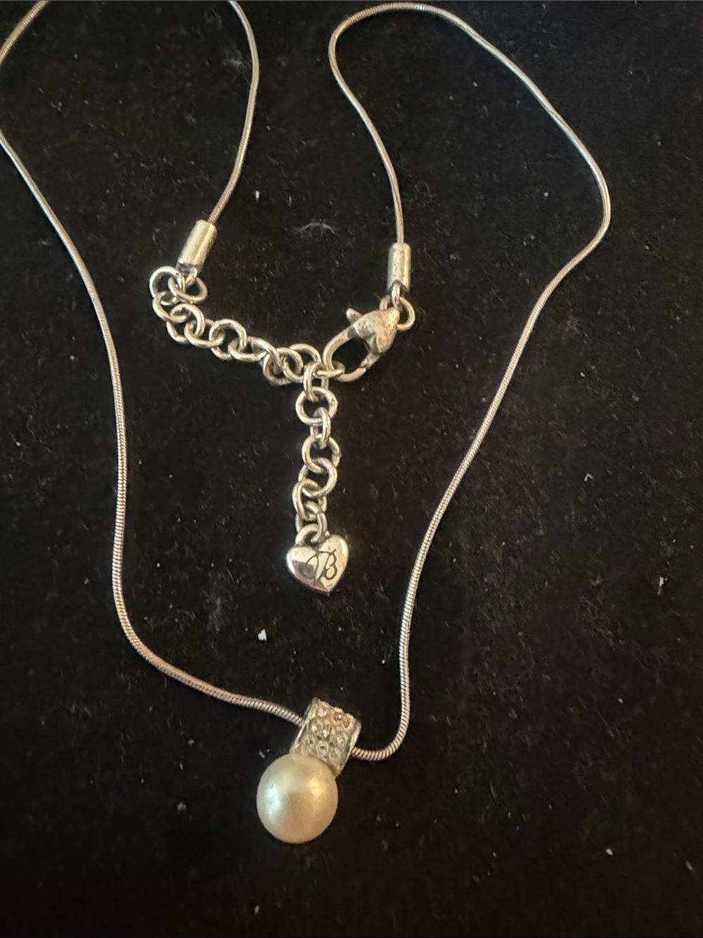 Brighton meridian Pearl Pendant Necklace - White Pearl